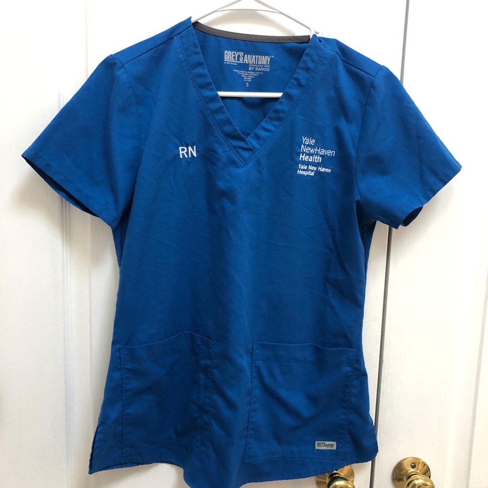 Grey’s Anatomy Women’s Royal Blue Yale Scrub Top
